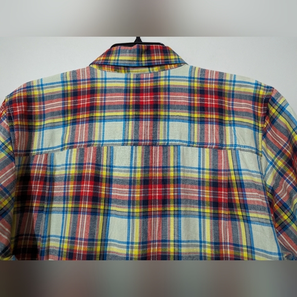 KAVU Scotty Bob Preppy Short Sleeve Shirt Summer Plaid Button Up Size M NWT - Picture 6 of 8